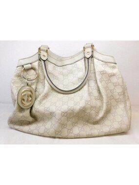 Gucci Tote Guccissima Ivory Leather